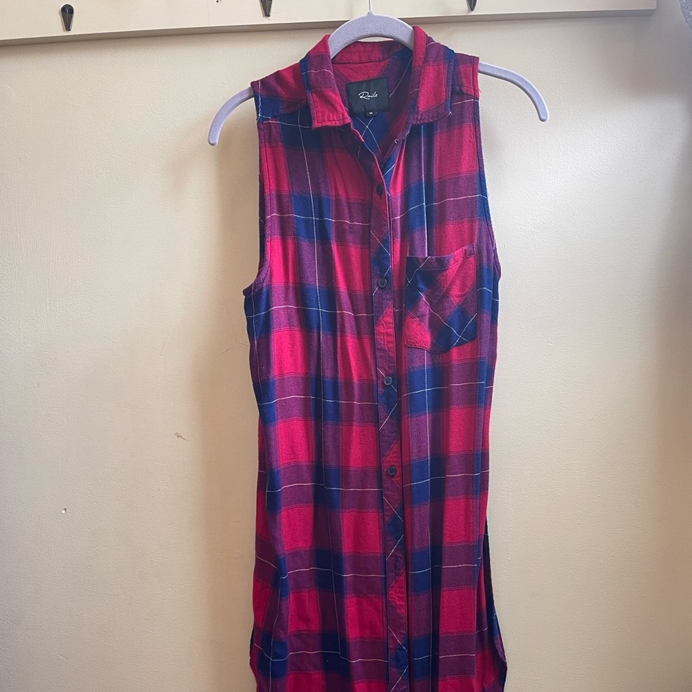 Rails Red Plaid Sleeveless Tunic